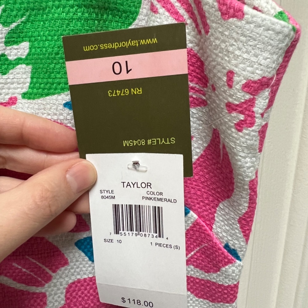NWT Floral Sheath Dress with Key Cutout - Picture 6 of 6